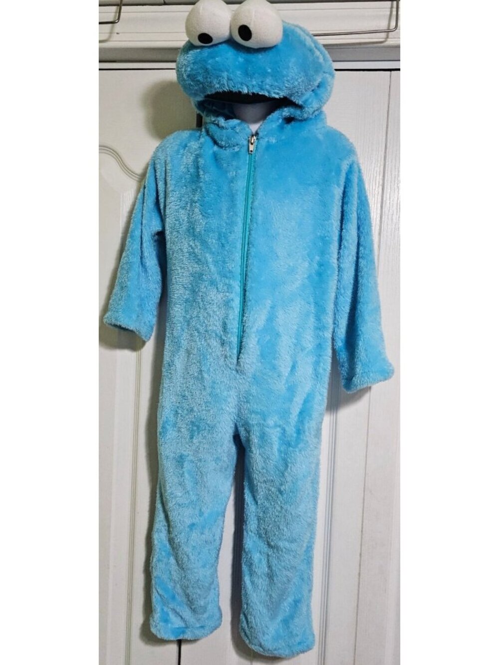 Cookie Monster Costume Toddler 3T-4T Sesame Street Halloween Plush Hooded Kids